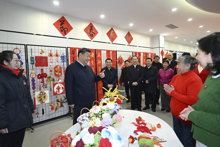 2025年1月23日，習近平總書記在沈陽大東區(qū)長安街道長安小區(qū)社區(qū)黨群服務中心考察。